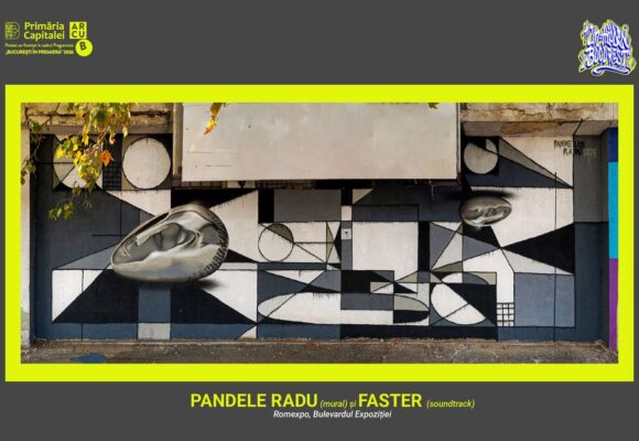 Pandele Radu reinterpretează opera lui Brâncuși într-un nou mural Un-hidden București Pandele Radu reinterpretează opera lui Brâncuși într-un nou mural Un-hidden București