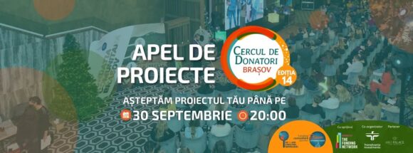 Fundația Comunitară Brașov anunță deschiderea apelului de proiecte pentru a paisprezecea ediție a Cercului de Donatori Brașov