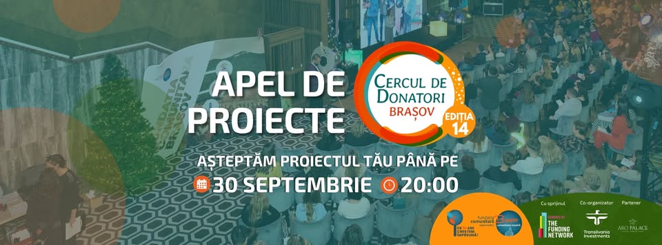 Fundația Comunitară Brașov anunță deschiderea apelului de proiecte pentru a paisprezecea ediție a Cercului de Donatori Brașov Fundația Comunitară Brașov anunță deschiderea apelului de proiecte pentru a paisprezecea ediție a Cercului de Donatori Brașov