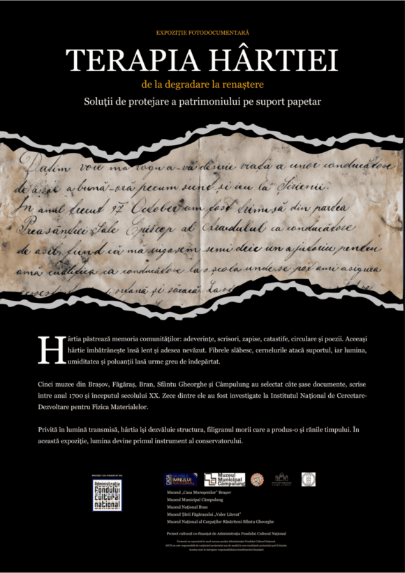 „Terapia hârtiei” deschide seria evenimentelor publice ale proiectului „Documente de patrimoniu” la Muzeul „Casa Mureșenilor” Brașov